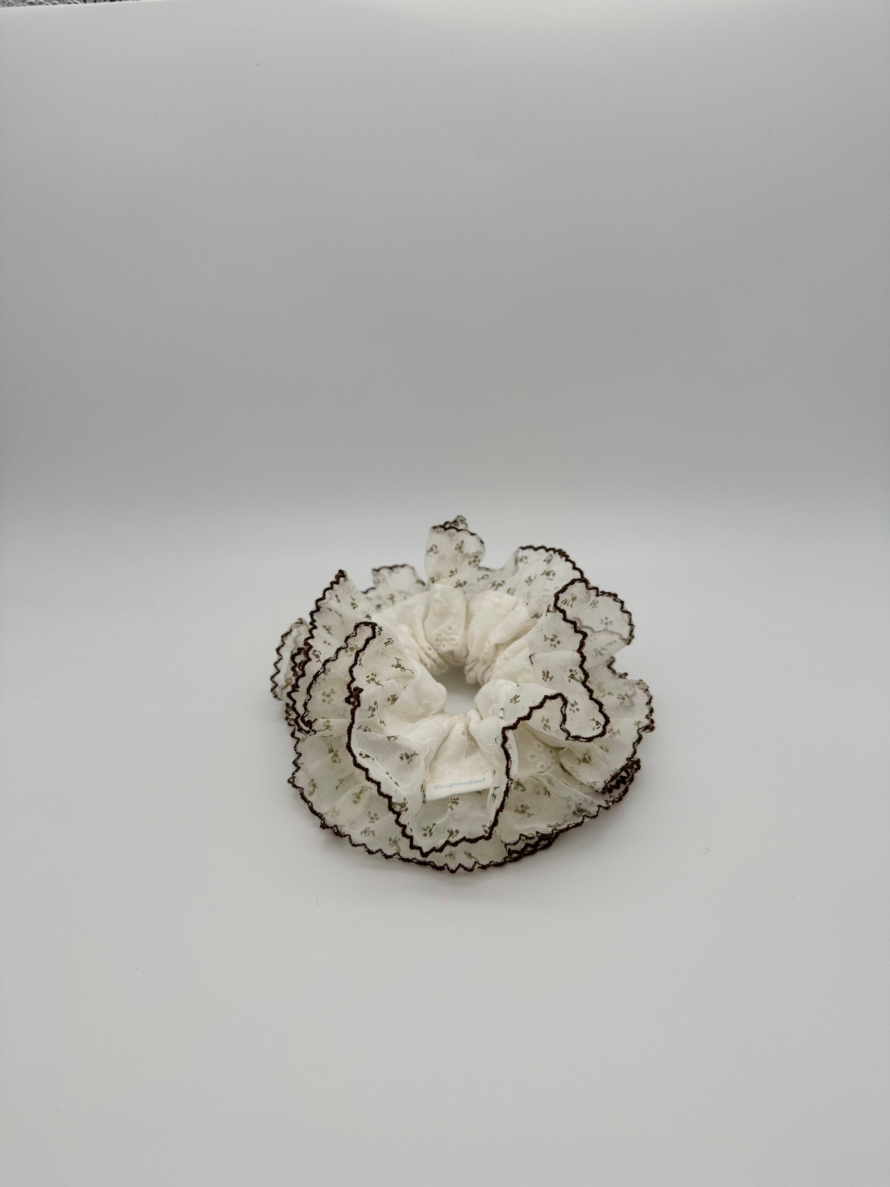 Forest Foraging Lace Scrunchie | Cottagecore Hair Accessory