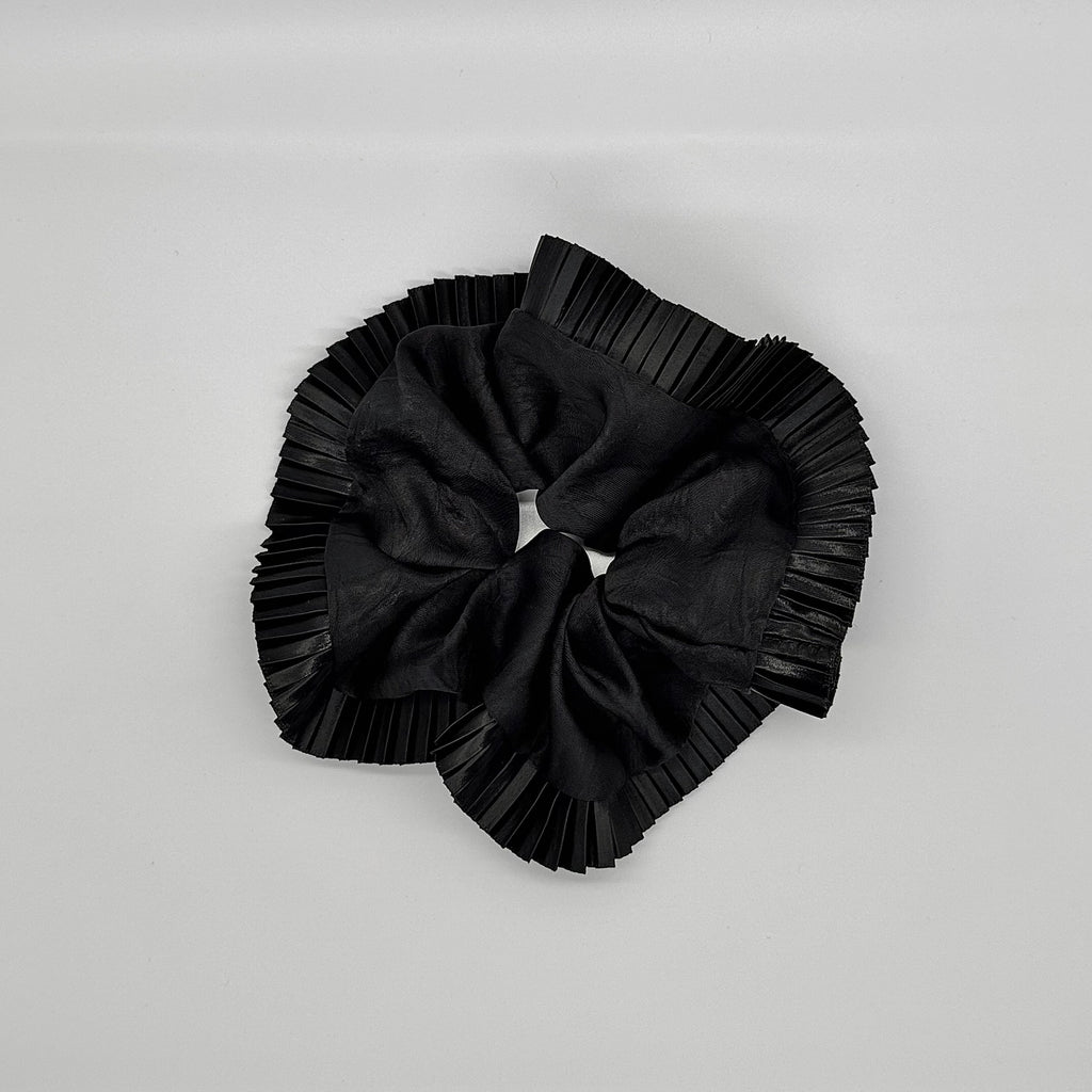 Elegance – All Black Silk-Style Scrunchie