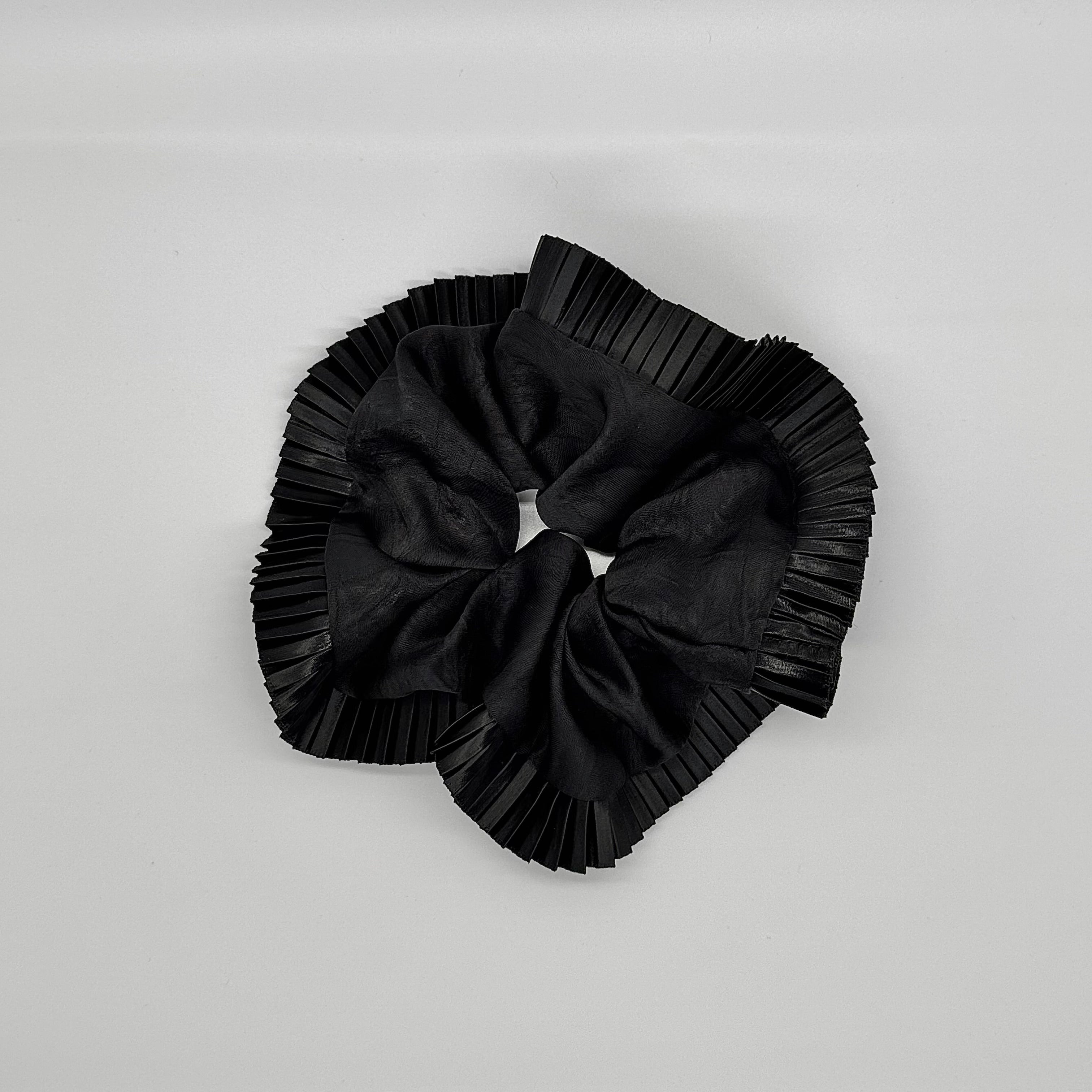 Elegance – All Black Silk-Style Scrunchie