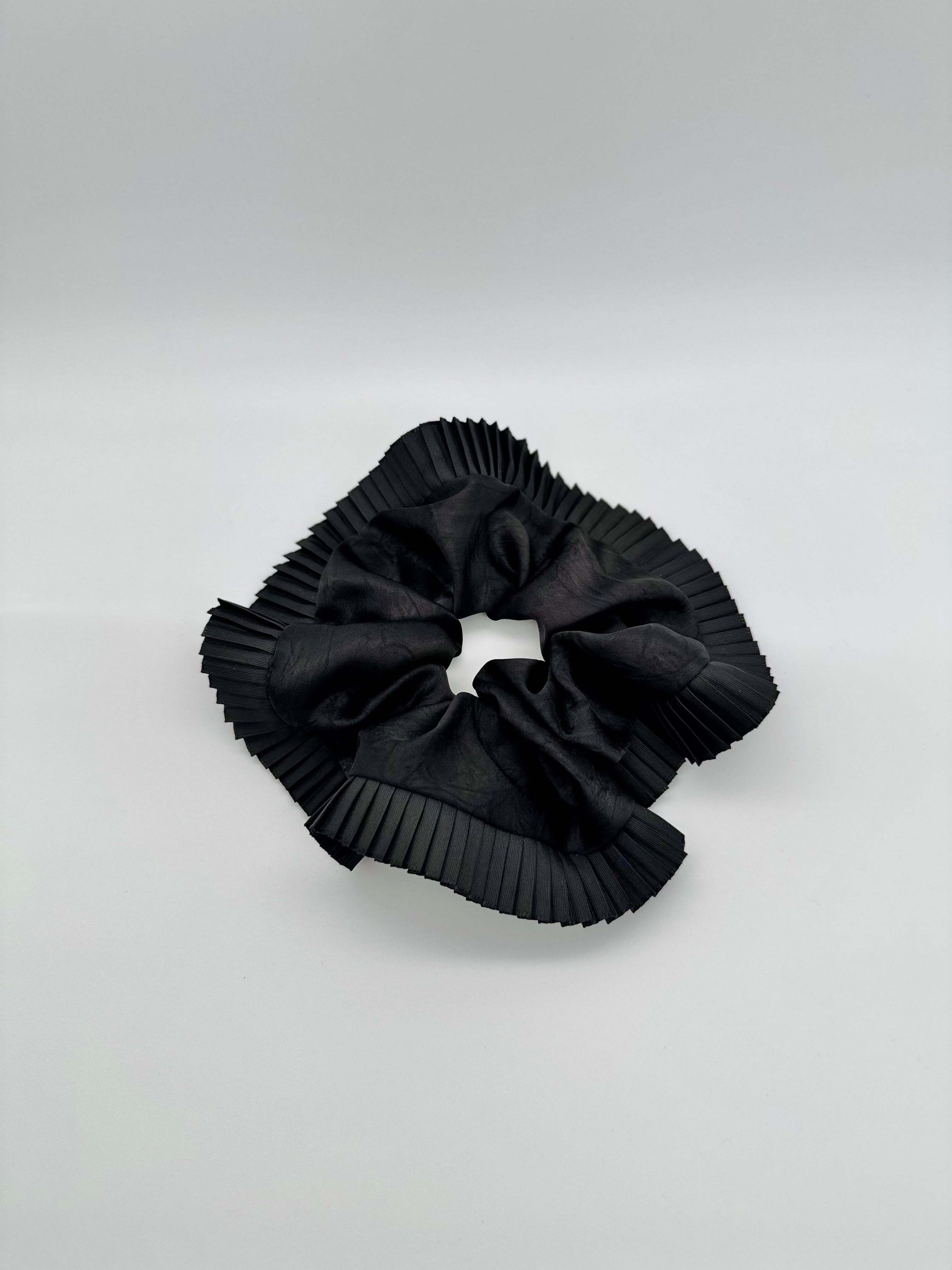 Elegance – All Black Silk-Style Scrunchie