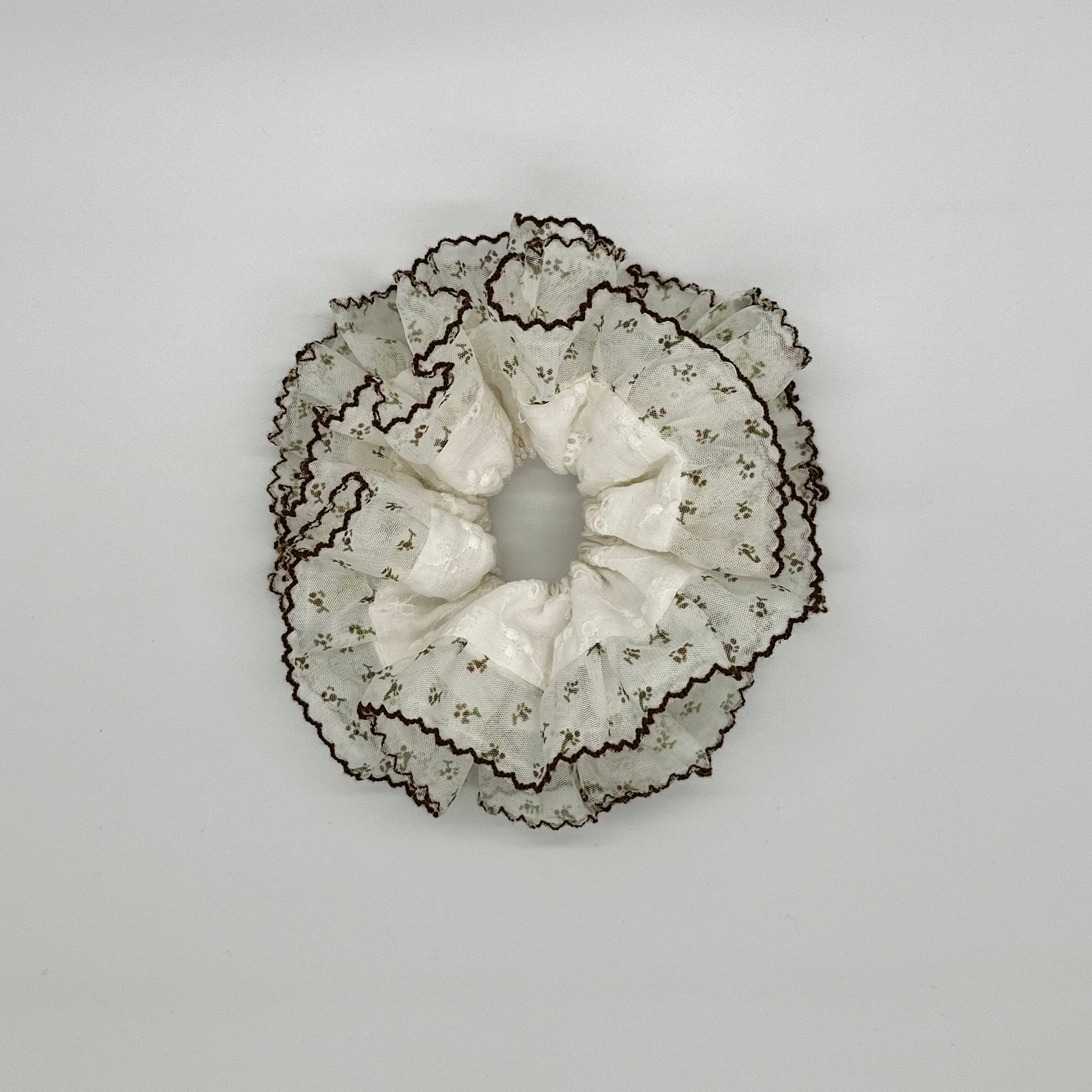 Forest Foraging Lace Scrunchie | Cottagecore Hair Accessory