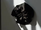 Elegance-Black silk Scrunchie with organ pleated lace，elegant Ponytail Holders，daylily hair tie