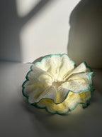  Layered lace colorful flower Scrunchie，daylily hair tie