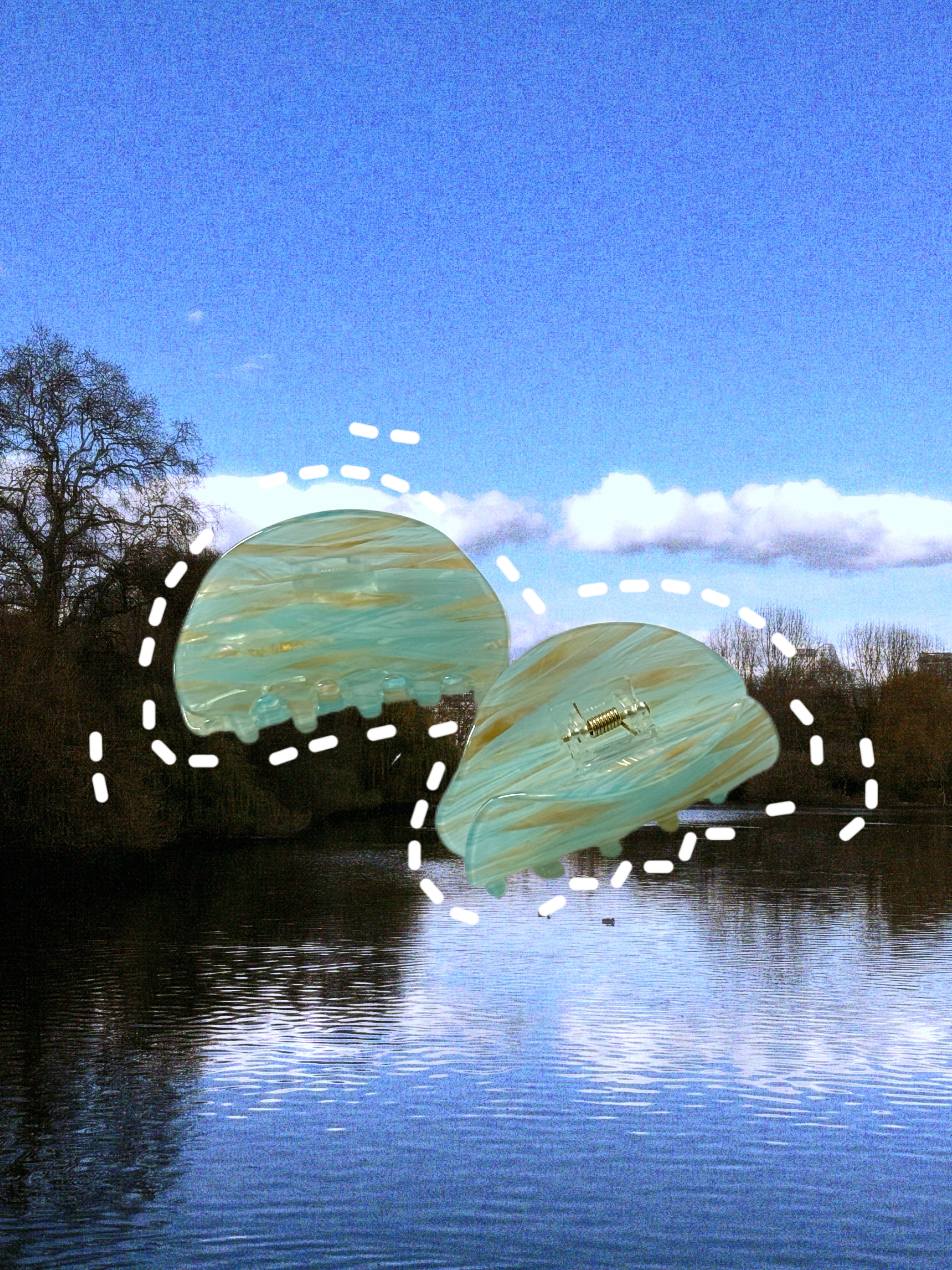 blue hair clip, gifting